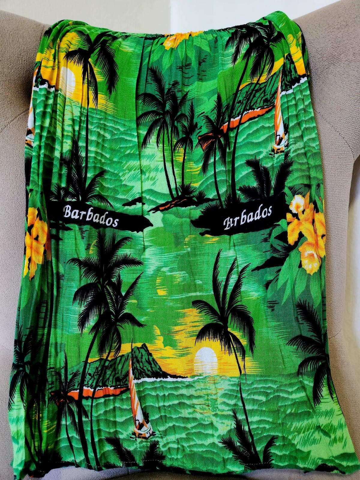 Barbados Expressions Girls Dress – Size 6–7 – Tropical Print - photo 4