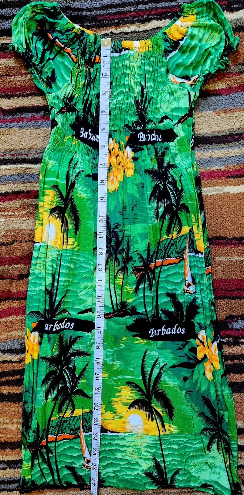 Barbados Expressions Girls Dress – Size 6–7 – Tropical Print - photo 5