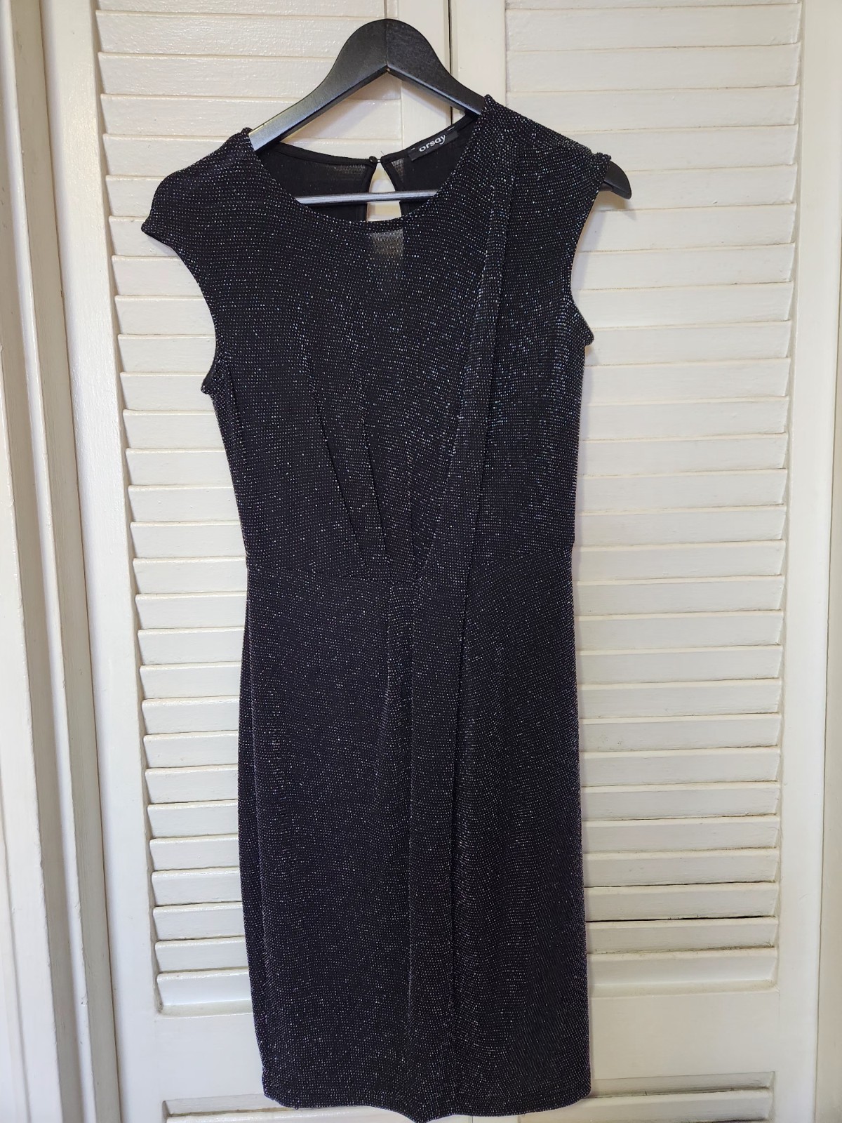 Black Glitter Sparkle Party Dress Women’s Size S Sleeveless Cock - photo 2