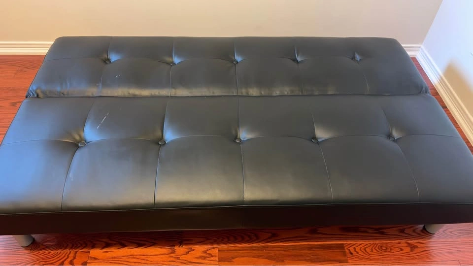 Black Leather Futon - photo 2