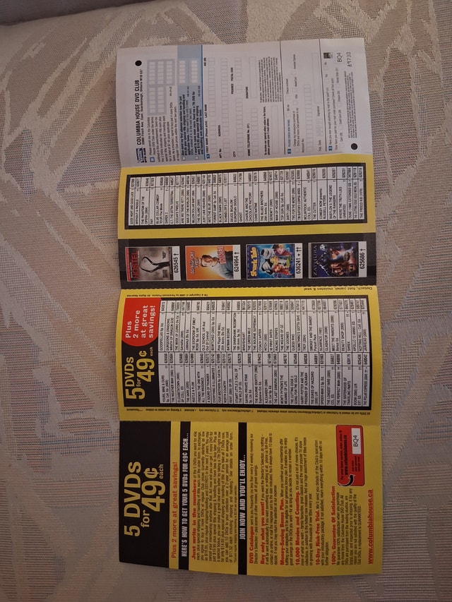 Vintage 2006 Columbia House DVD Club Mail-in Flyer Ad - photo 2