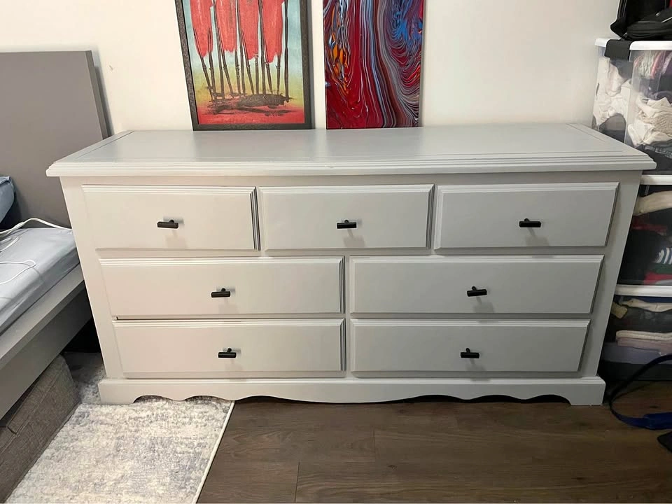 Blue/grey 7 drawer dresser