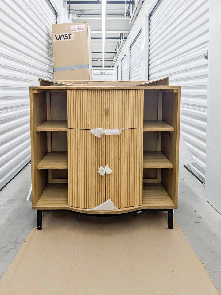 VAST Stylish Mid-Century Wooden Sideboard – Brand New!