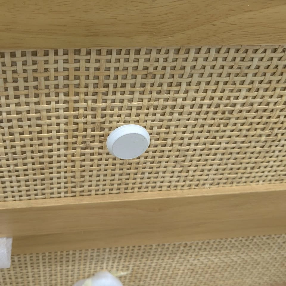 Modern Rattan 6-Drawer Dresser with Side Shelves - photo 4