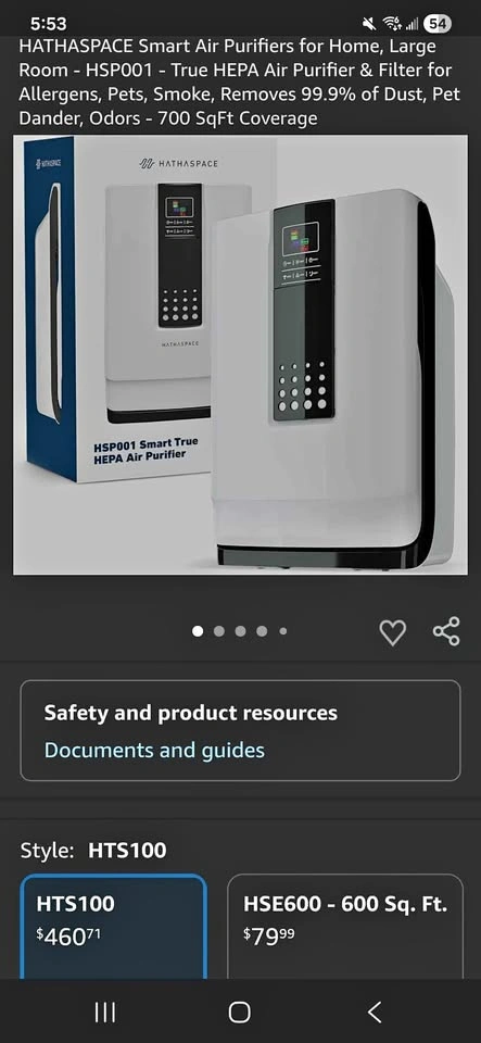 HATHASPACE Smart Air Purifier HSP001 – Large Room Coverage