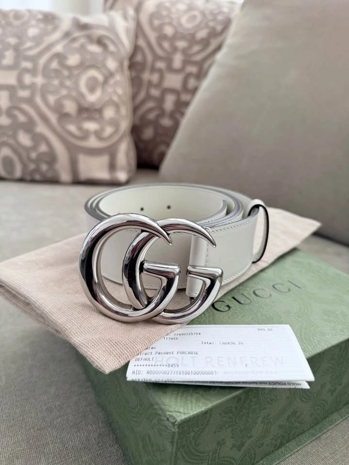 Off white/cream Gucci Belt unisex 90/38