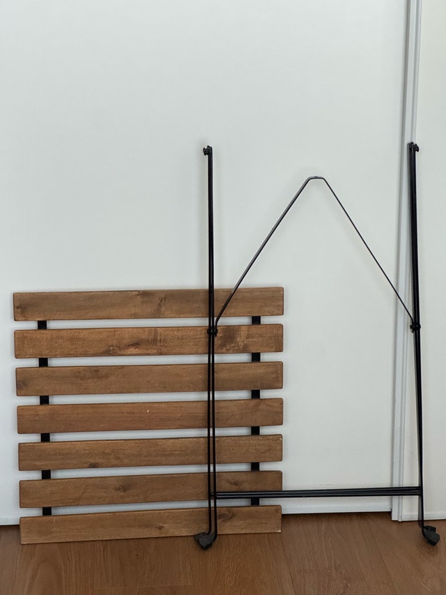 TÄRNÖ Bistro Outdoor Table in Black/Light Brown Stained