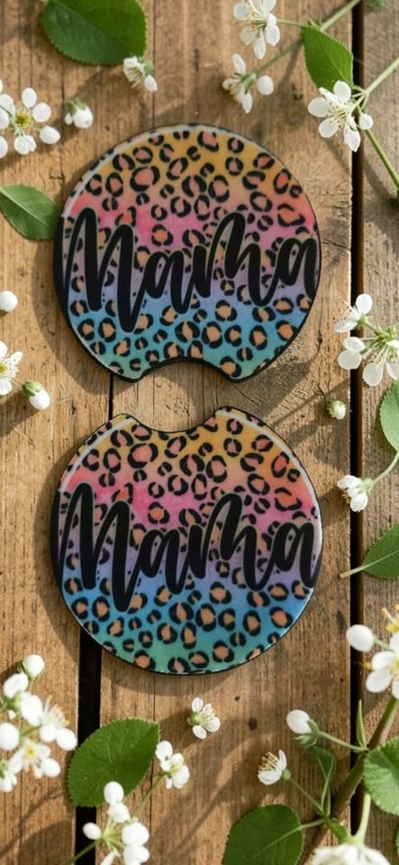 Handmade Car Coasters – Custom Design Available – Set of 2 - photo 4