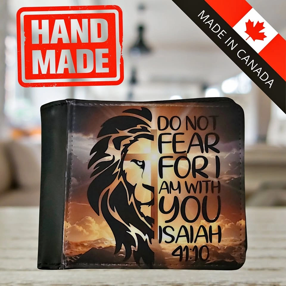Handmade Christian Wallet – Lion of Judah Design – “Do Not Fear