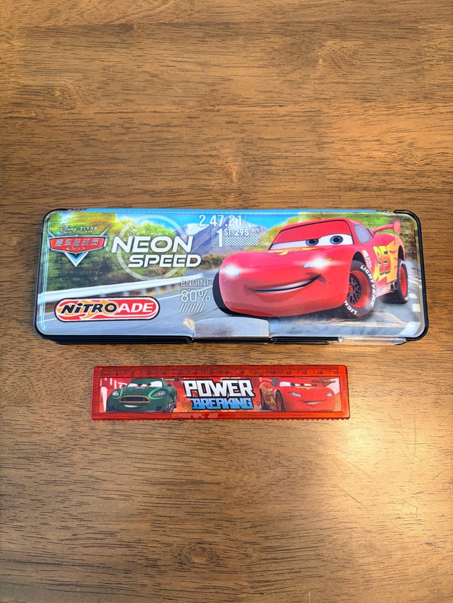 Disney Pixar Cars Neon Speed Pencil Case with Ruler