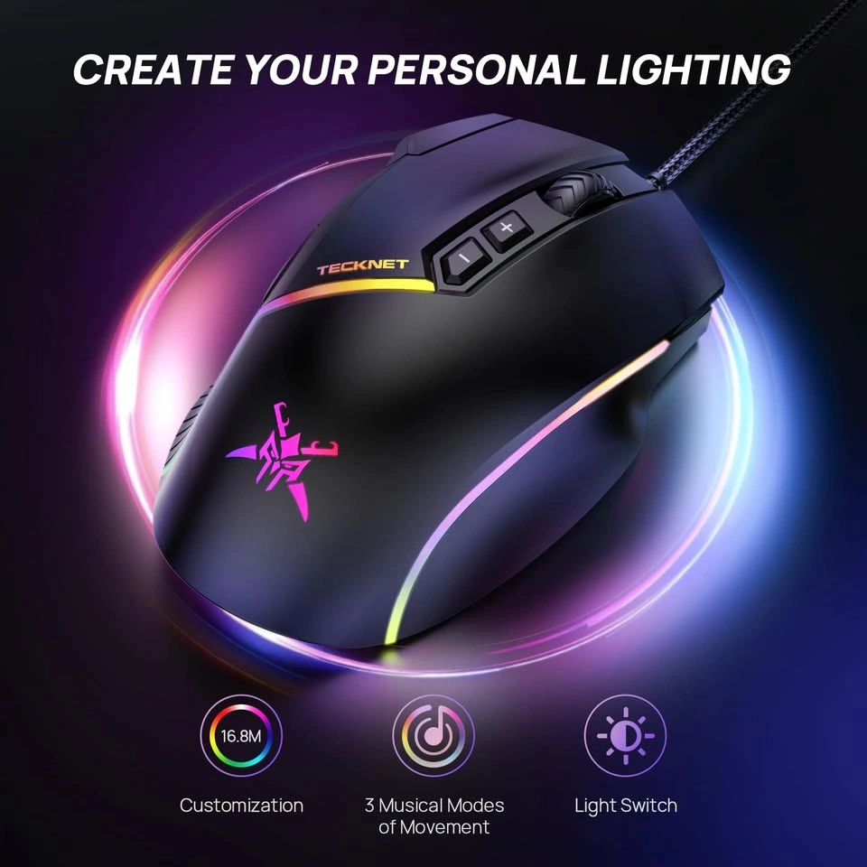 TECKNET Wired RGB Gaming Mouse - photo 4