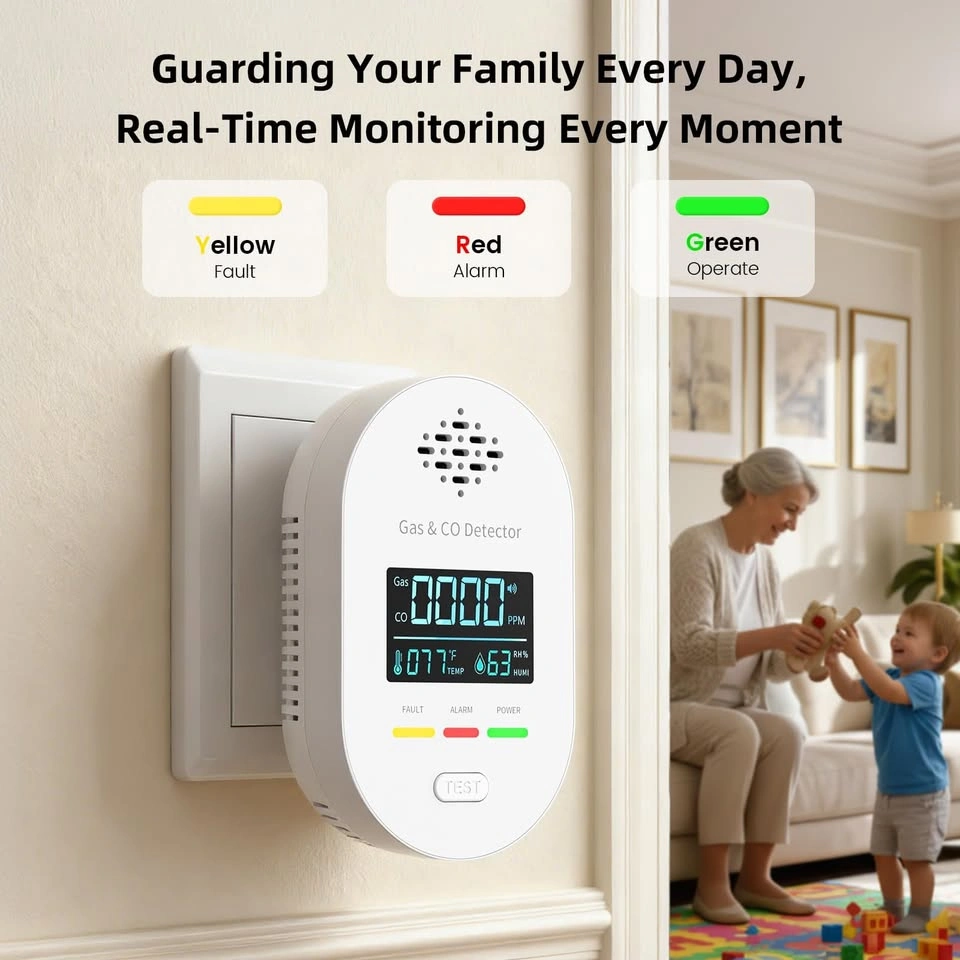 Plug-in Gas & CO Detector with Temp Humidity Display - photo 5