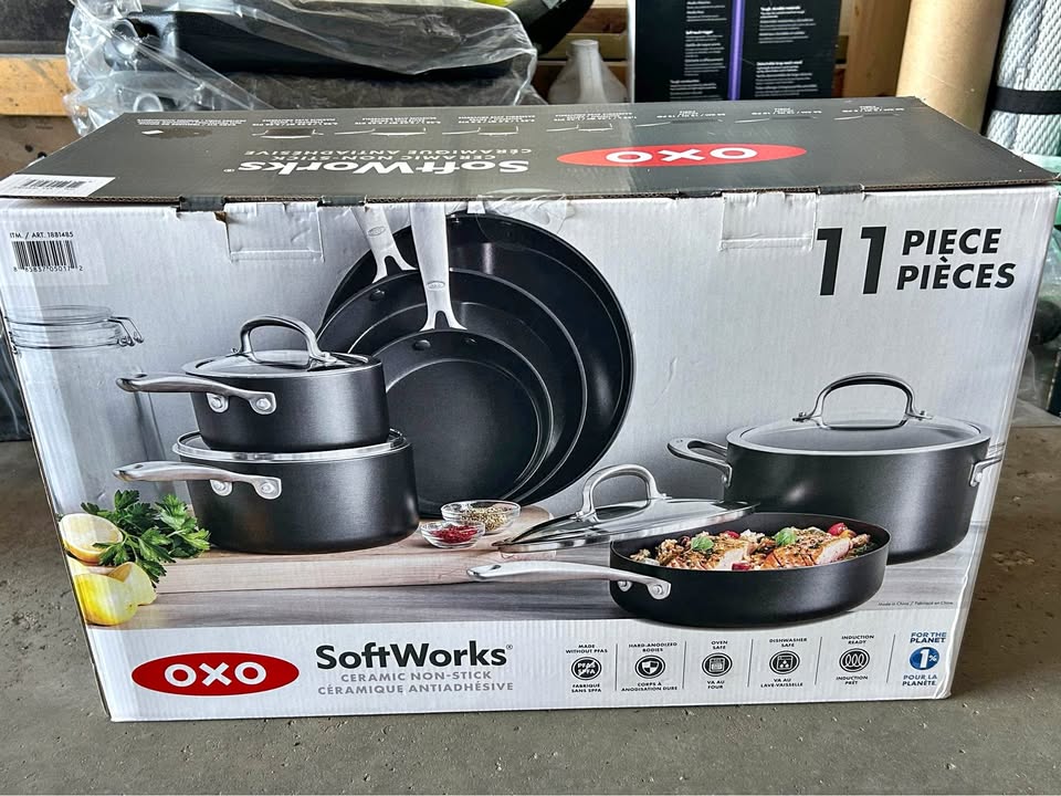 OXO SoftWorks Ceramic Non-Stick Cookware 11 Pieces Set