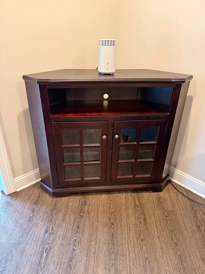 Wooden Corner TV Console