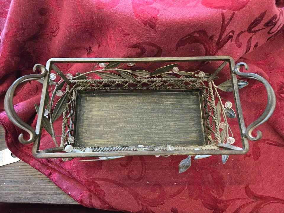 PARTYLLITE Decorative Retired Garden Lites Square Pillar Tray - photo 2