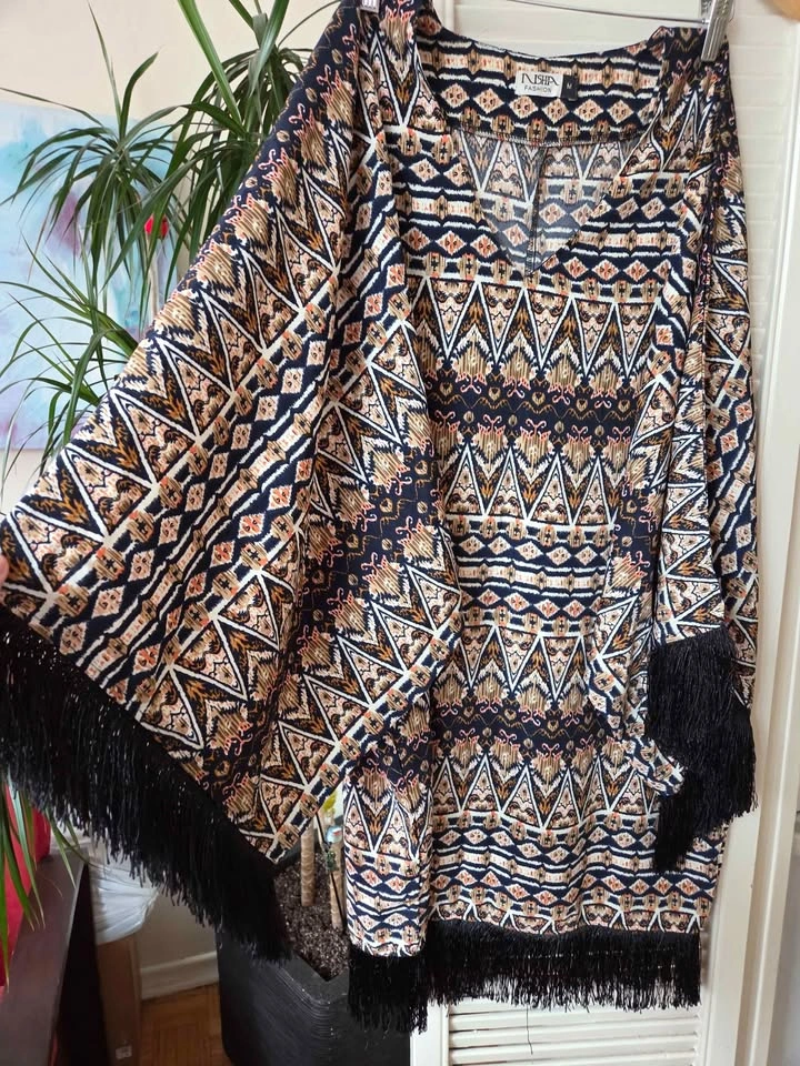 Brown pattern party dress - photo 2