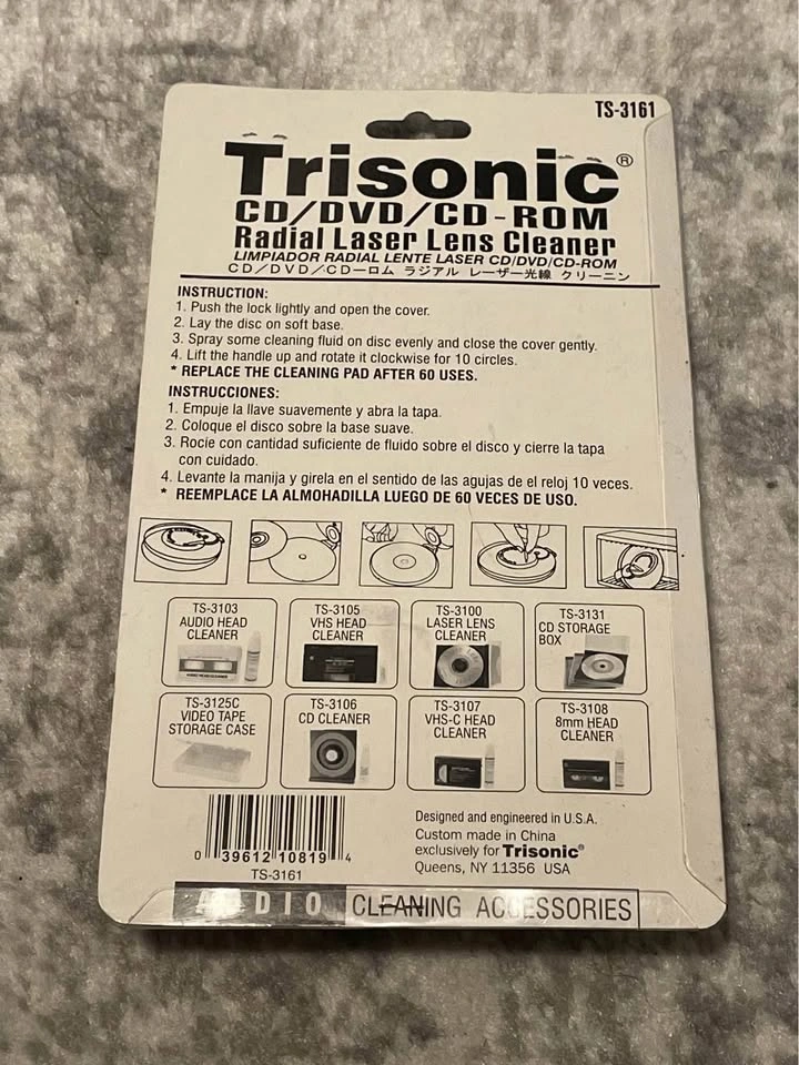 Trisonic CD/DVD/CD-ROM Laser Lens Cleaner Brand New - photo 2