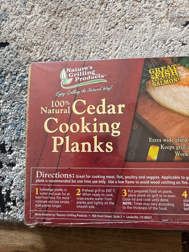 Nature's Grilling Cedar Cooking Planks