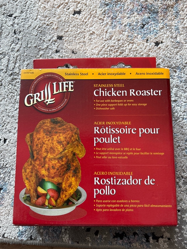 Grill Life Stainless Steel Chicken Roaster - New
