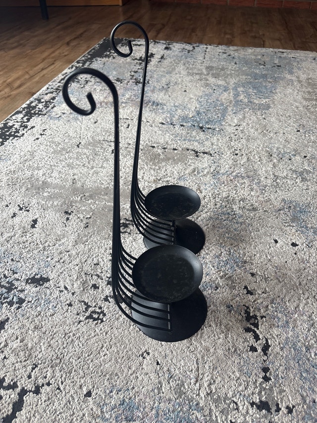 Black Metal Candle Holders - Modern Elegance - photo 2