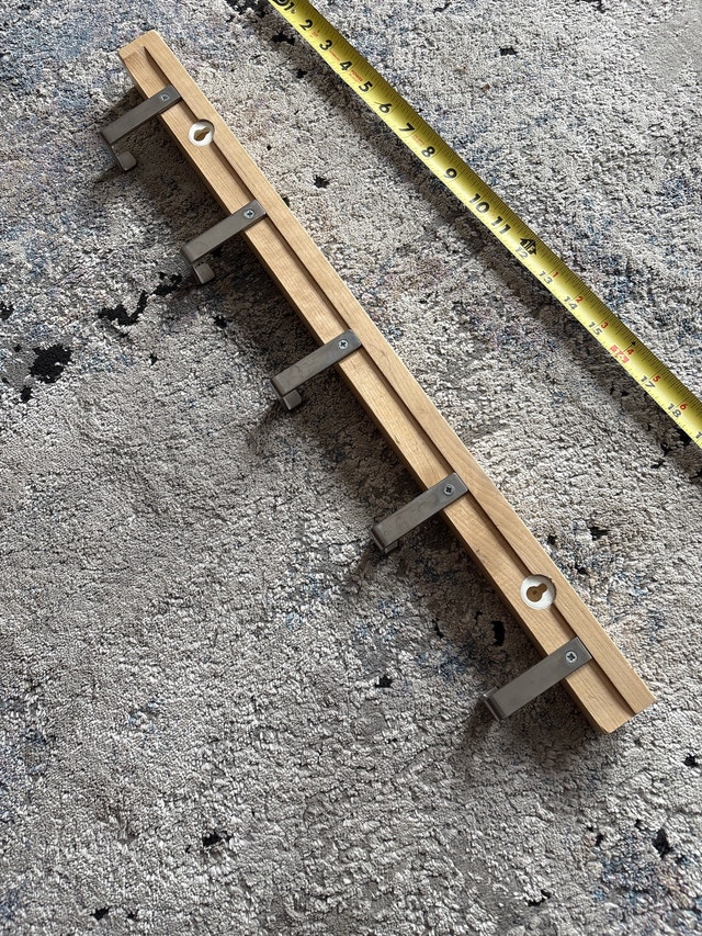 Wooden Wall Mount Coat Hanger - 5 Hooks - photo 3