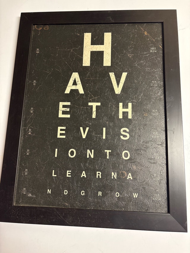 Framed Eye Chart Print - 14"x18"