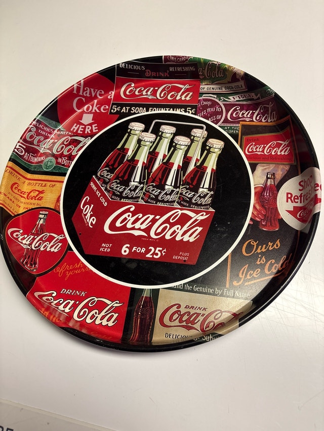 1998 Coca-Cola Metal Tray - Vintage 1950s Design
