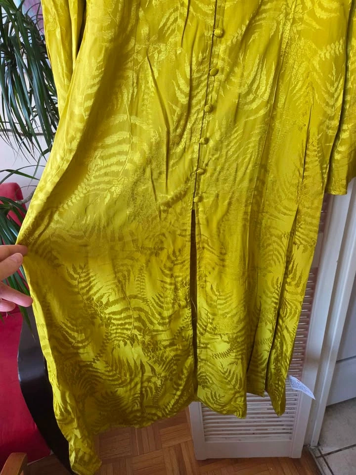 Elegant Mustard Dress with Beautiful Sleeves - Size M - photo 3