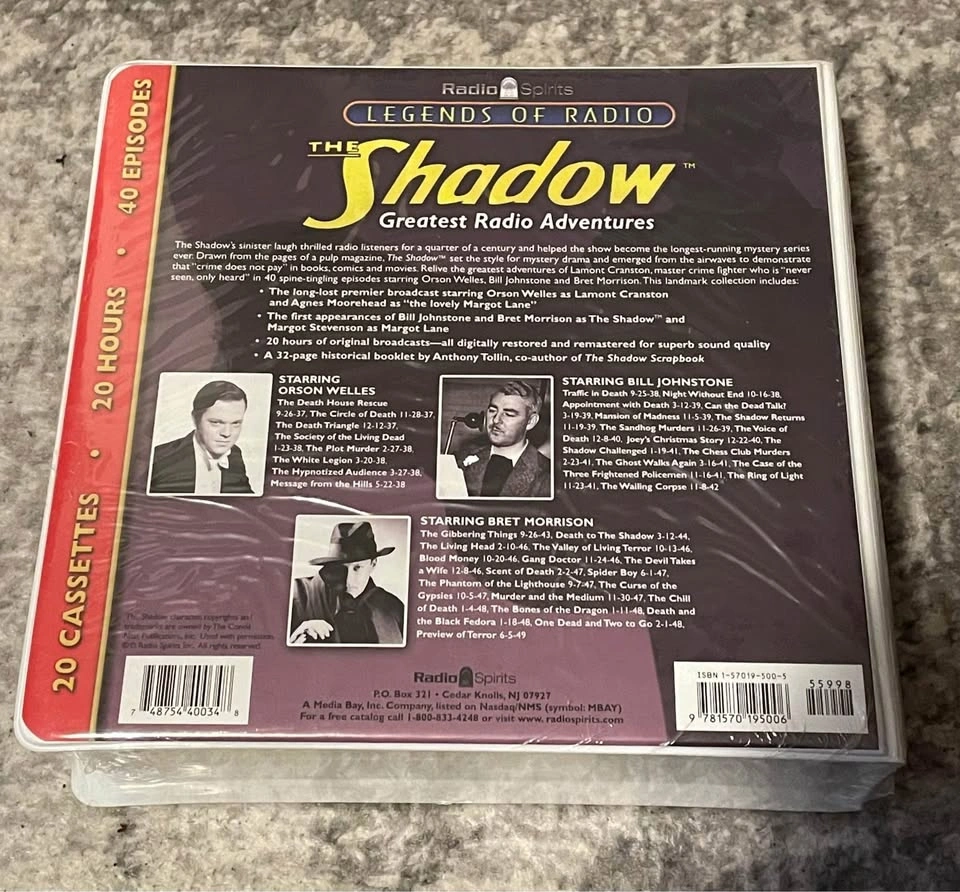 The Shadow Legends of Radio 20 Tape Set 40 Episodes - photo 2