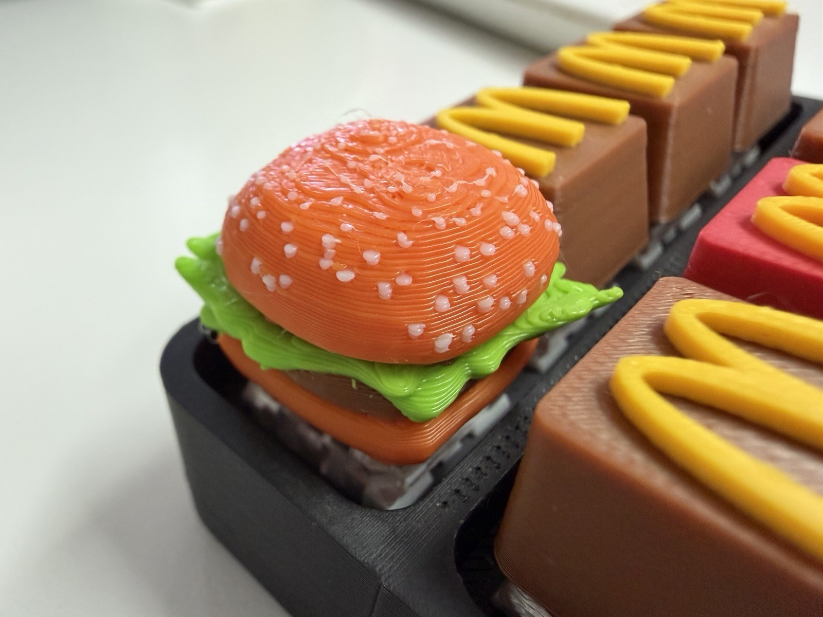 3D Printed Hamburger Key Cap for Mechanical Keyboard - photo 2