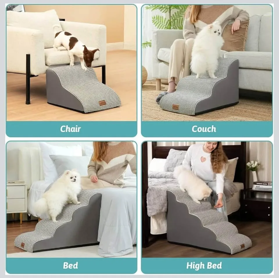 Dog Stairs for Small Dogs 15.7" High Density Foam BNIB image indicator(4)