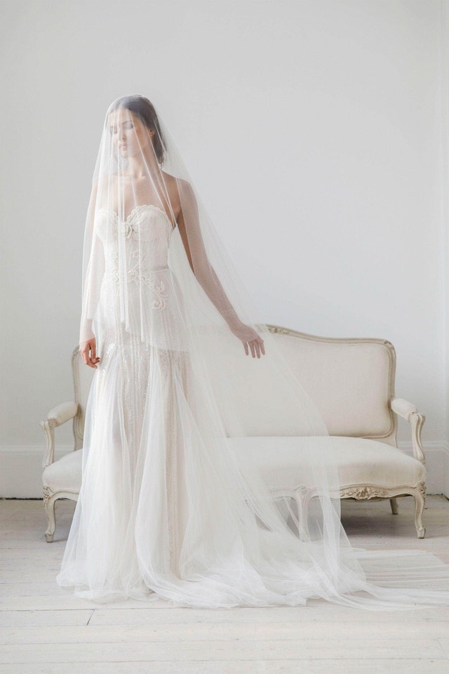250cm Handmade Briten Layla Veil in Off-White - photo 2