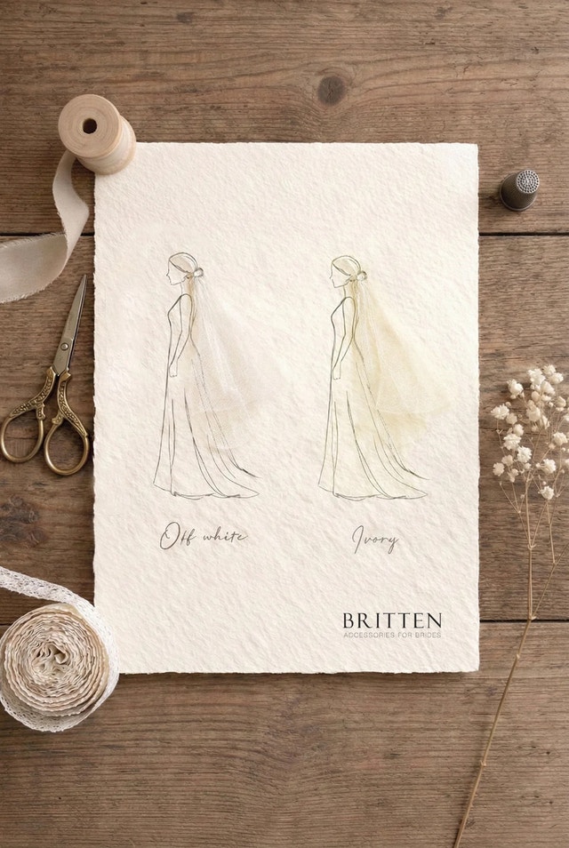250cm Handmade Briten Layla Veil in Off-White - photo 5