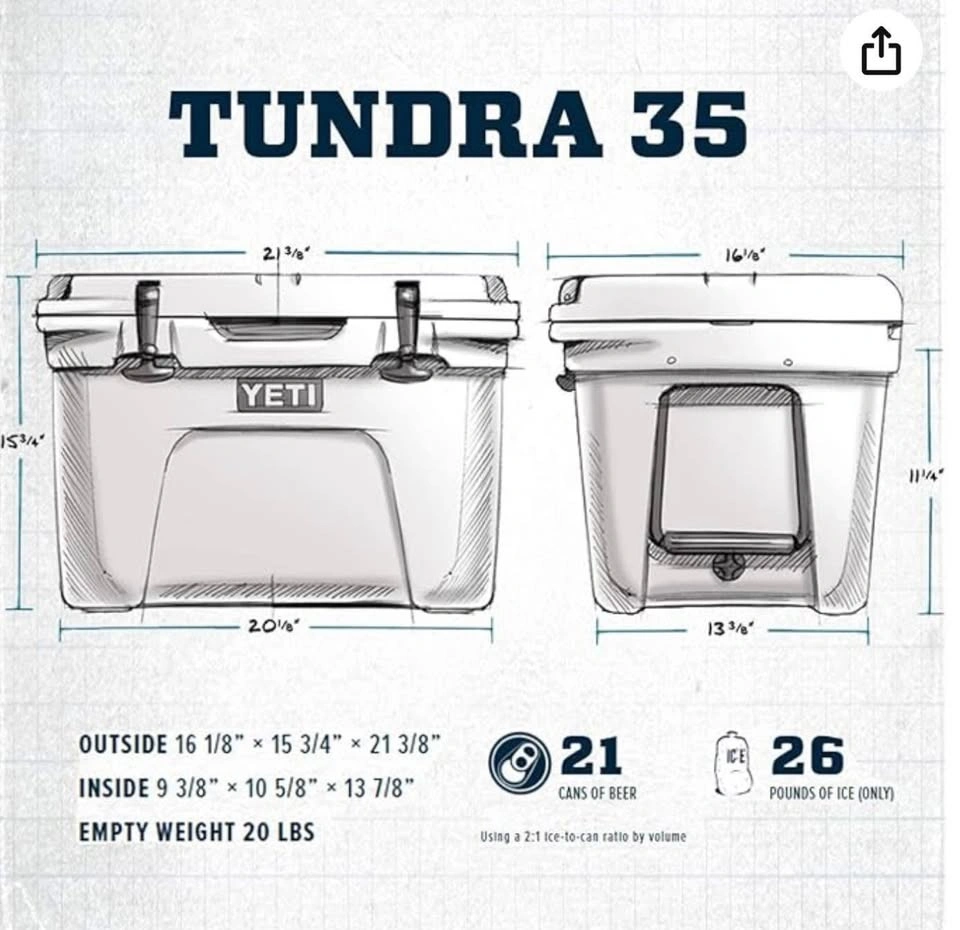 BNIB Yeti ztundra 35 Cooler White with basket - photo 4