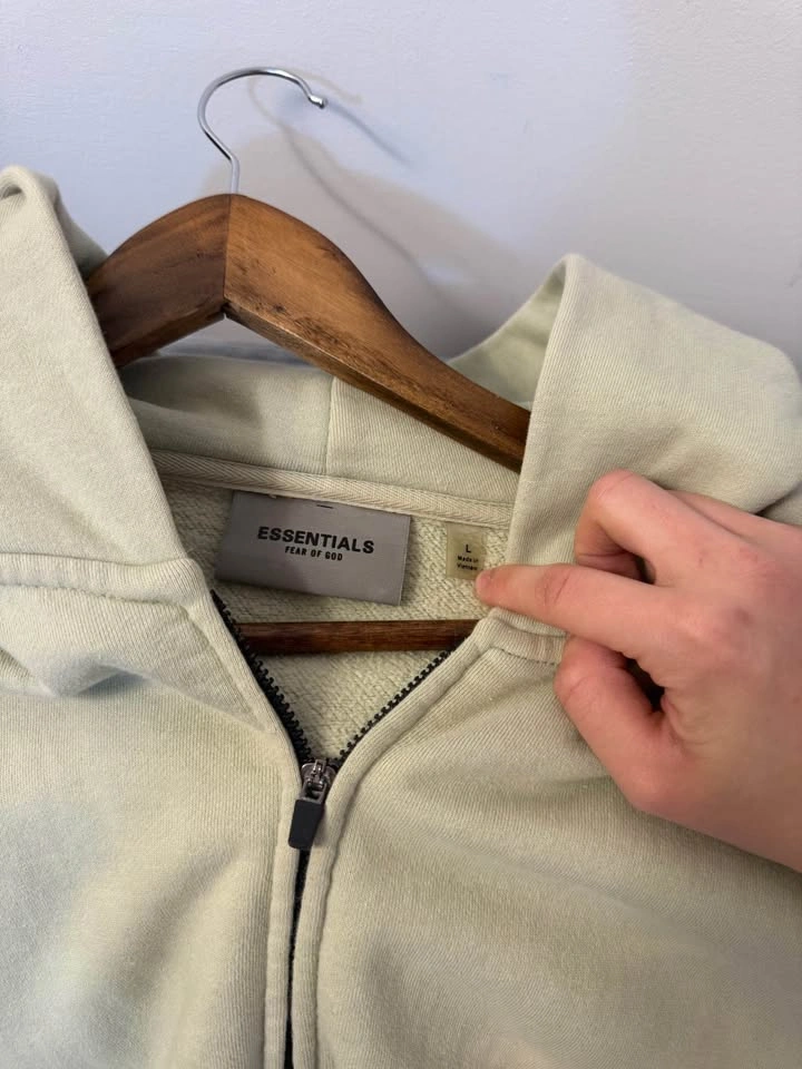 Essentials Zip Hoodie (Light Green) - photo 2