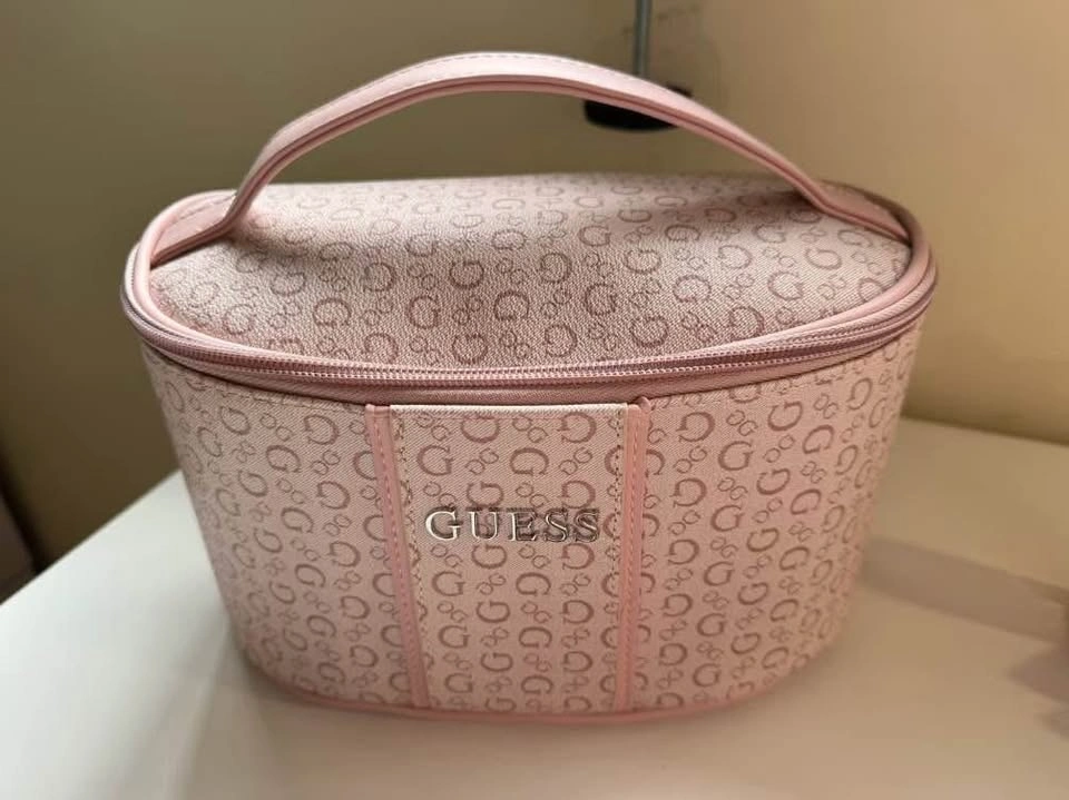 Guess Pink Makeup Travel Bag