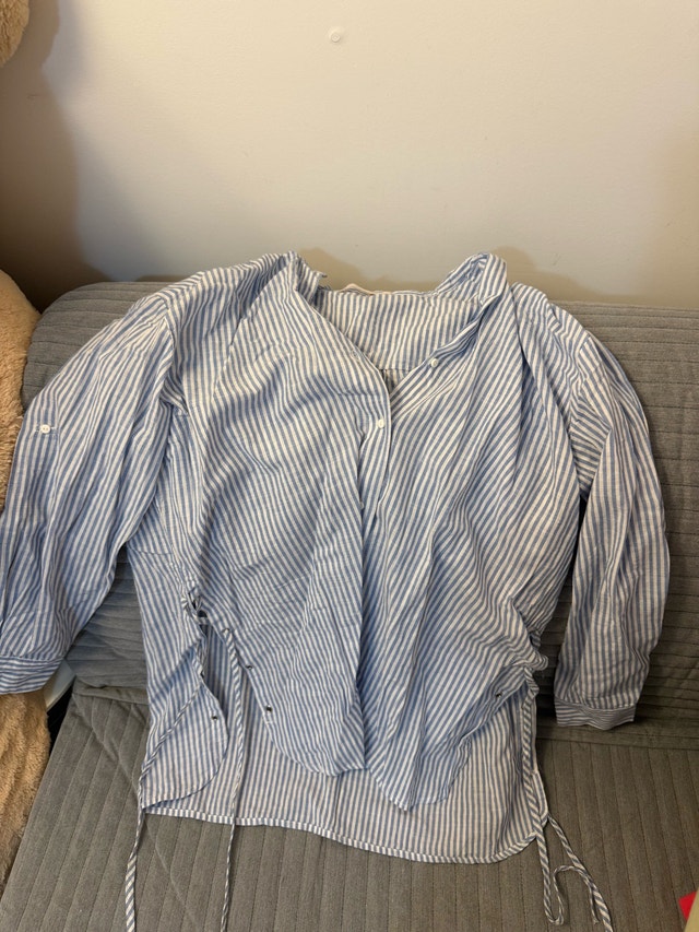 Zara Blue Striped Shirt