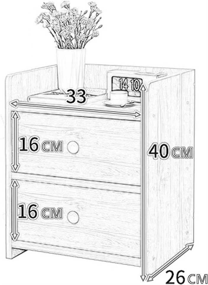 NEW-Bedside Tables ,Nightstand,White - photo 2