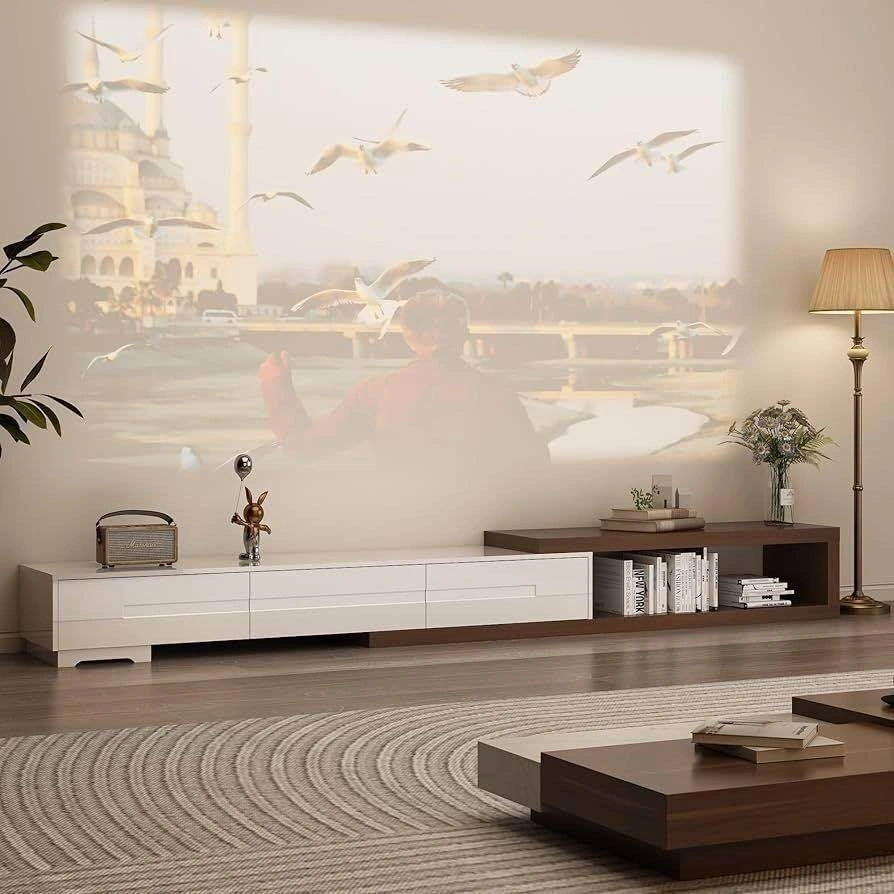 Extendable TV Stand - White & Walnut - photo 2