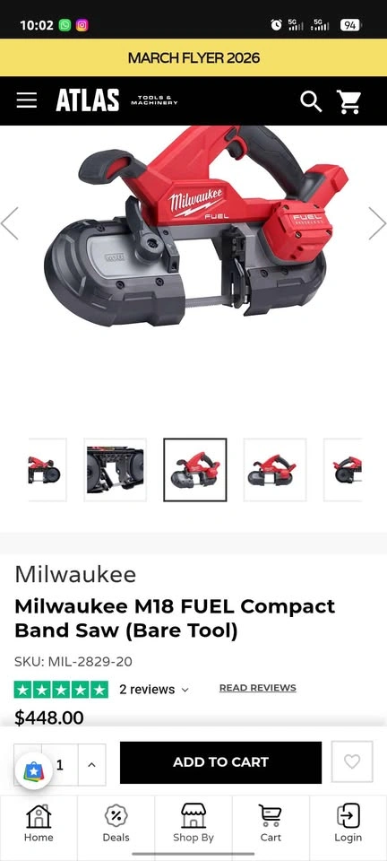 Milwaukee M18 FUEL Band Saw Combo Kit (2 Saws, 4 Batteries) - photo 2