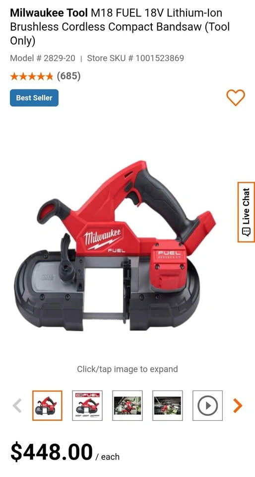 Milwaukee M18 FUEL Band Saw Combo Kit (2 Saws, 4 Batteries) - photo 3