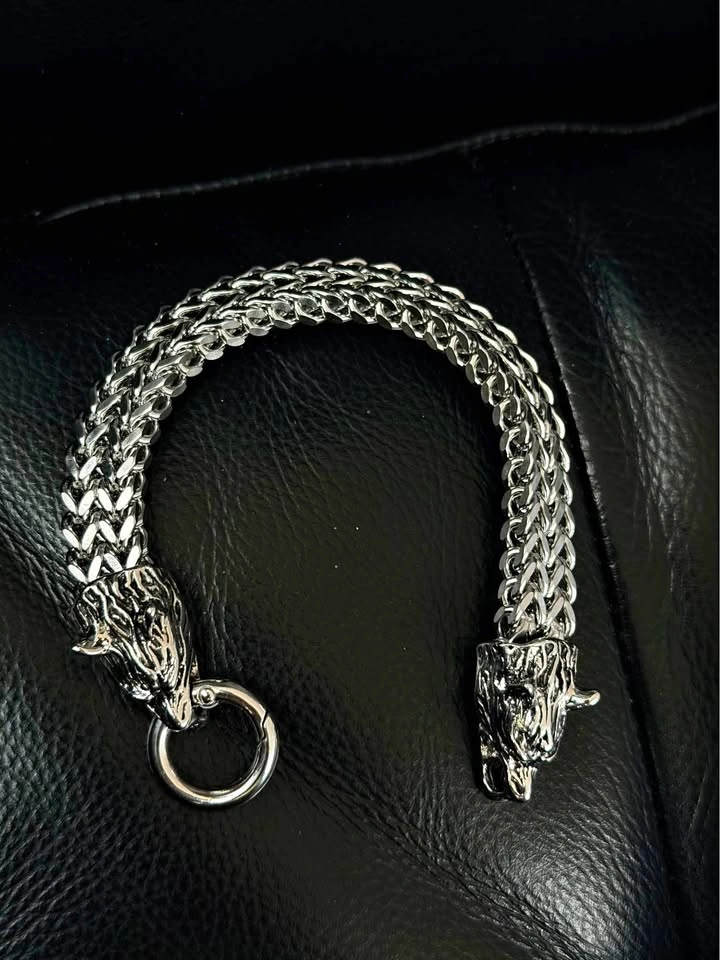 Stainless Steel Wolf Bracelet