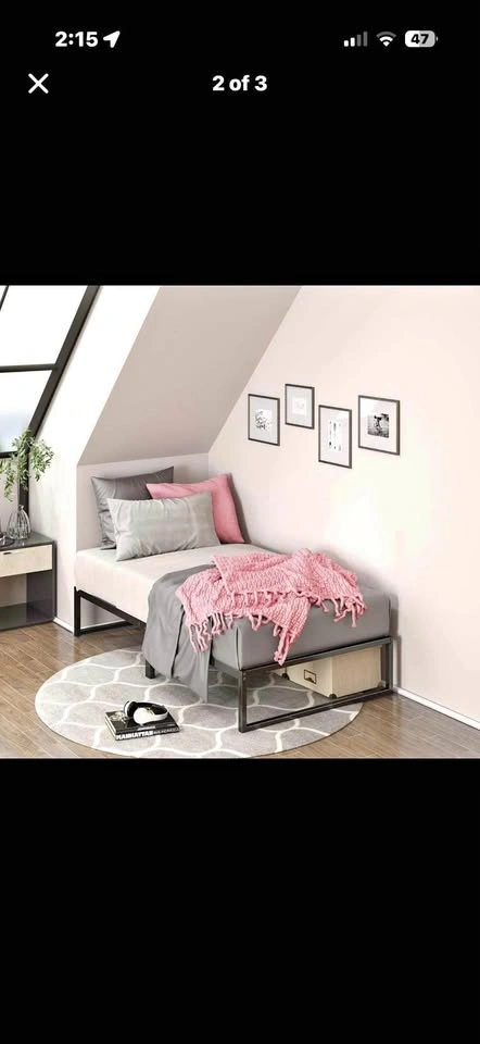 Single Metal Platform Bed Frame