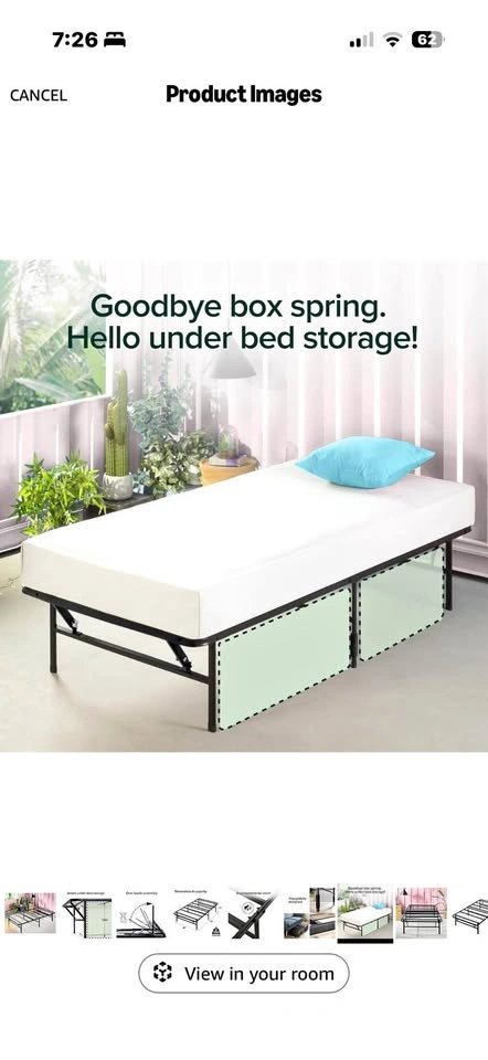 Single/Twin Zinus SmartBase Tool-Free Bed Frame
