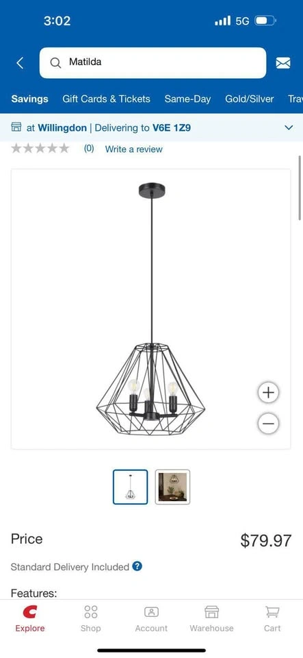 EGLO Matilda Black Chandelier
