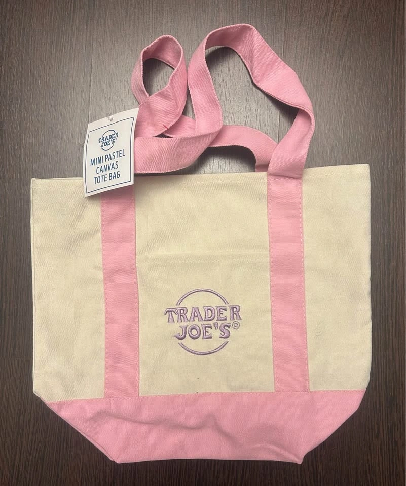 Trader Joe’s Mini Pastel Canvas Totes - Brand New Set! - photo 2