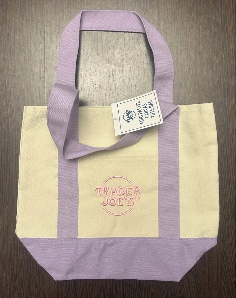 Trader Joe’s Mini Pastel Canvas Totes - Brand New Set! - photo 3