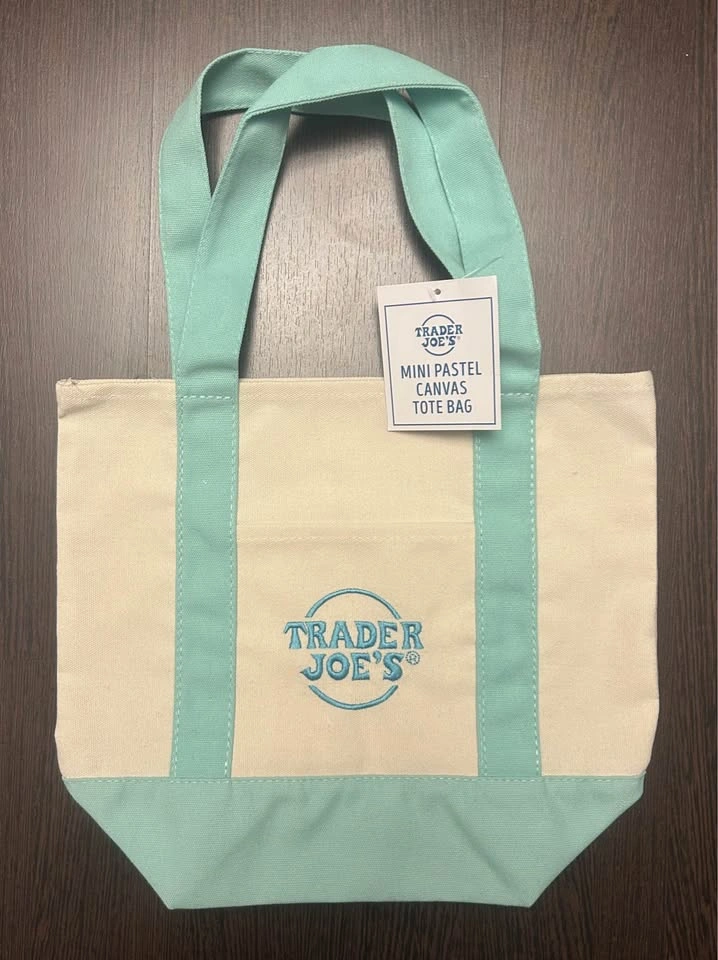 Trader Joe’s Mini Pastel Canvas Totes - Brand New Set! - photo 5