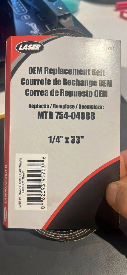 *MTD Drive Belt* for MTD 754-04088 (1/4" x 33" V-Belt)