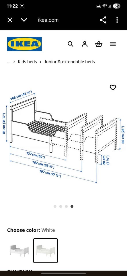 Ikea bed twin Sundvick with mattress - photo 4